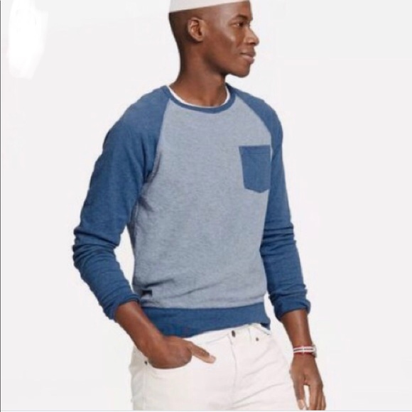 J. Crew Other - J. Crew men’s heather blue color block sweatshirt